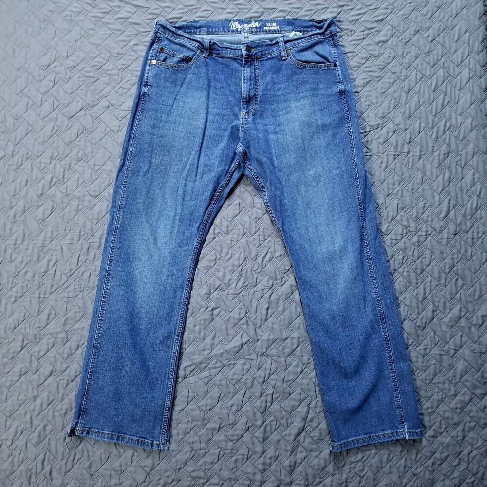 Wrangler Retro Jeans Mens Size 38x32 Blue Slim Straight Dark Wash American Denim